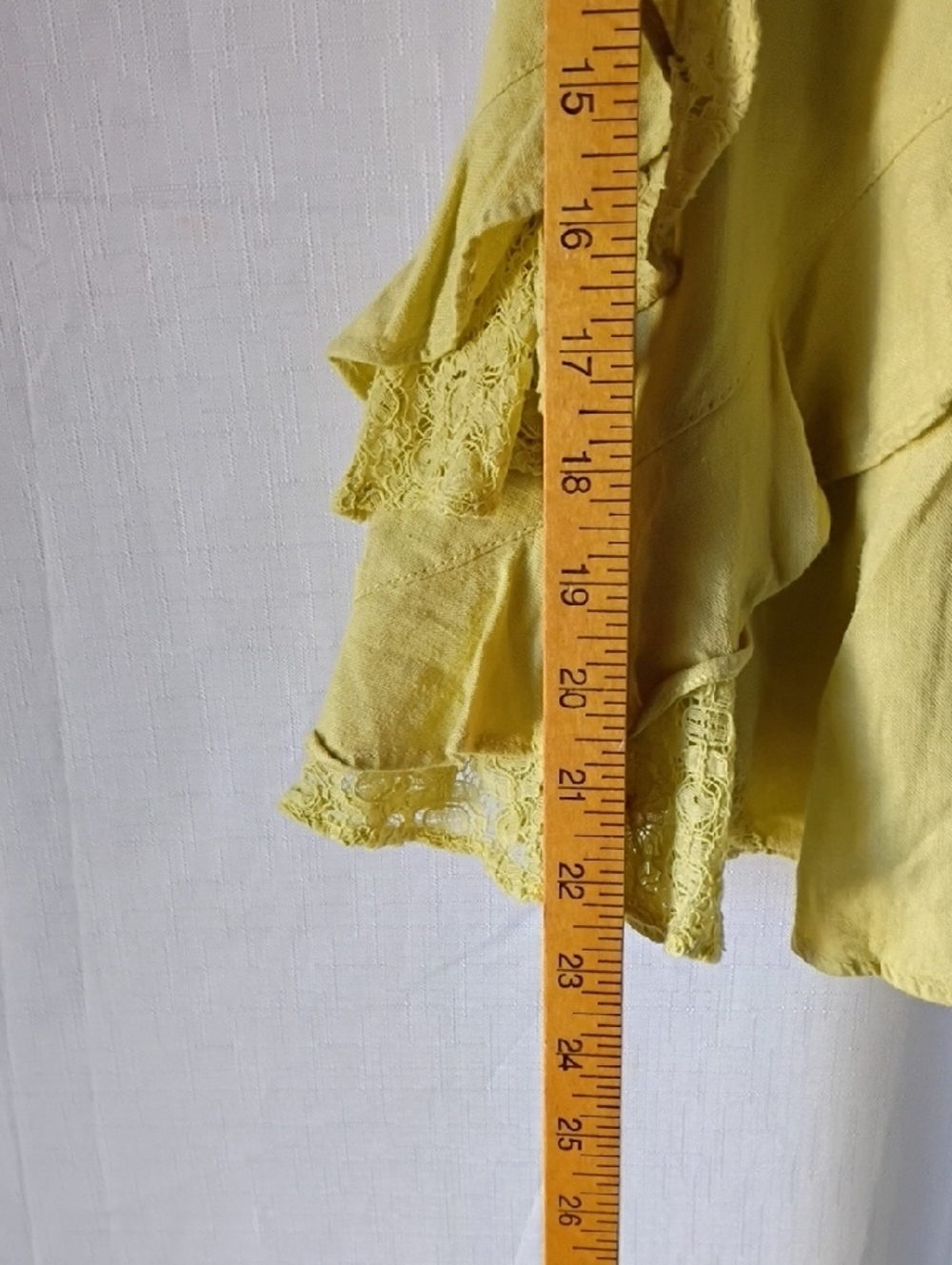 Free People Women's Summer Serenade Mini Dress Ruffled Linen Size XS - Picture 9 of 11